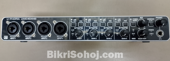 Behringer U-phoria Umc404hd 4 in Out Sound Card
